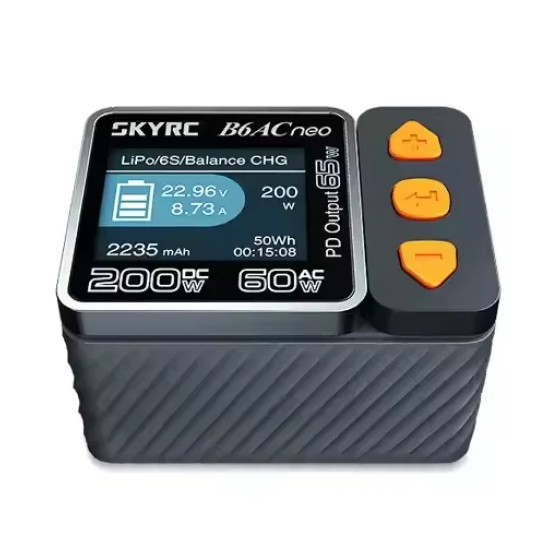 SkyRC B6ACneo Upgraded 200W Smart Battery Balance Charger 60W AC Charger for B6AC V2 SK-100200 Drones Accessories